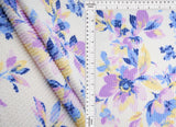 1 Yard Cozy Floral Double Knit Fabric Polyester Rayon Spandex Blend 56 Inch Medium Weight Stretch