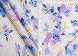 1 Yard Cozy Floral Double Knit Fabric Polyester Rayon Spandex Blend 56 Inch Medium Weight Stretch