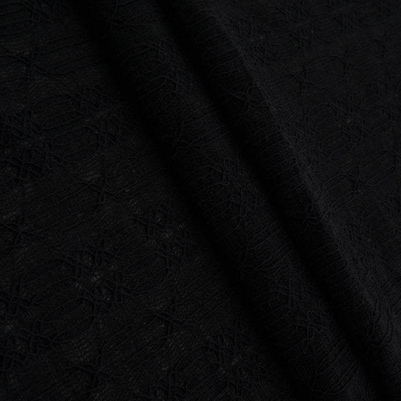 Stripe Lace Fabric 1 Yard Stretch Lightweight Sheer Material 52" Wide for Sewing and Apparel