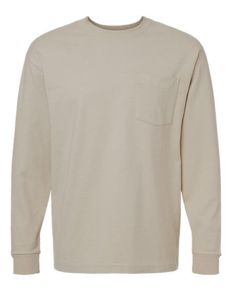 American Apparel Unisex Super Heavyweight Long Sleeve Pocket Tee