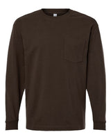 American Apparel Unisex Super Heavyweight Long Sleeve Pocket Tee