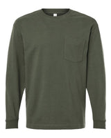 American Apparel Unisex Super Heavyweight Long Sleeve Pocket Tee