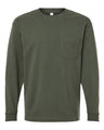 American Apparel Unisex Super Heavyweight Long Sleeve Pocket Tee