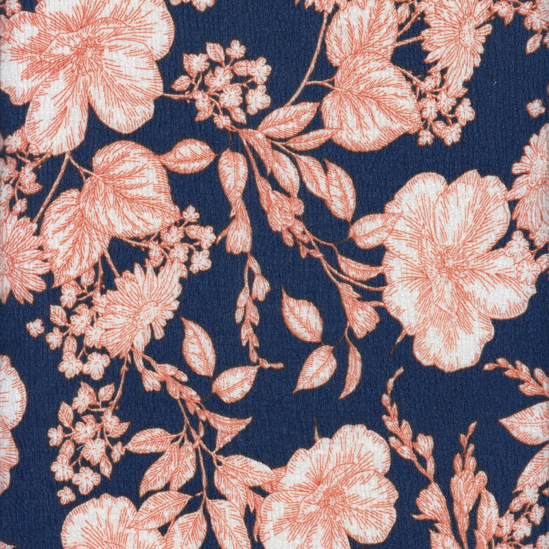 Floral Ella Ripple Jersey Print Fabric 58" Wide