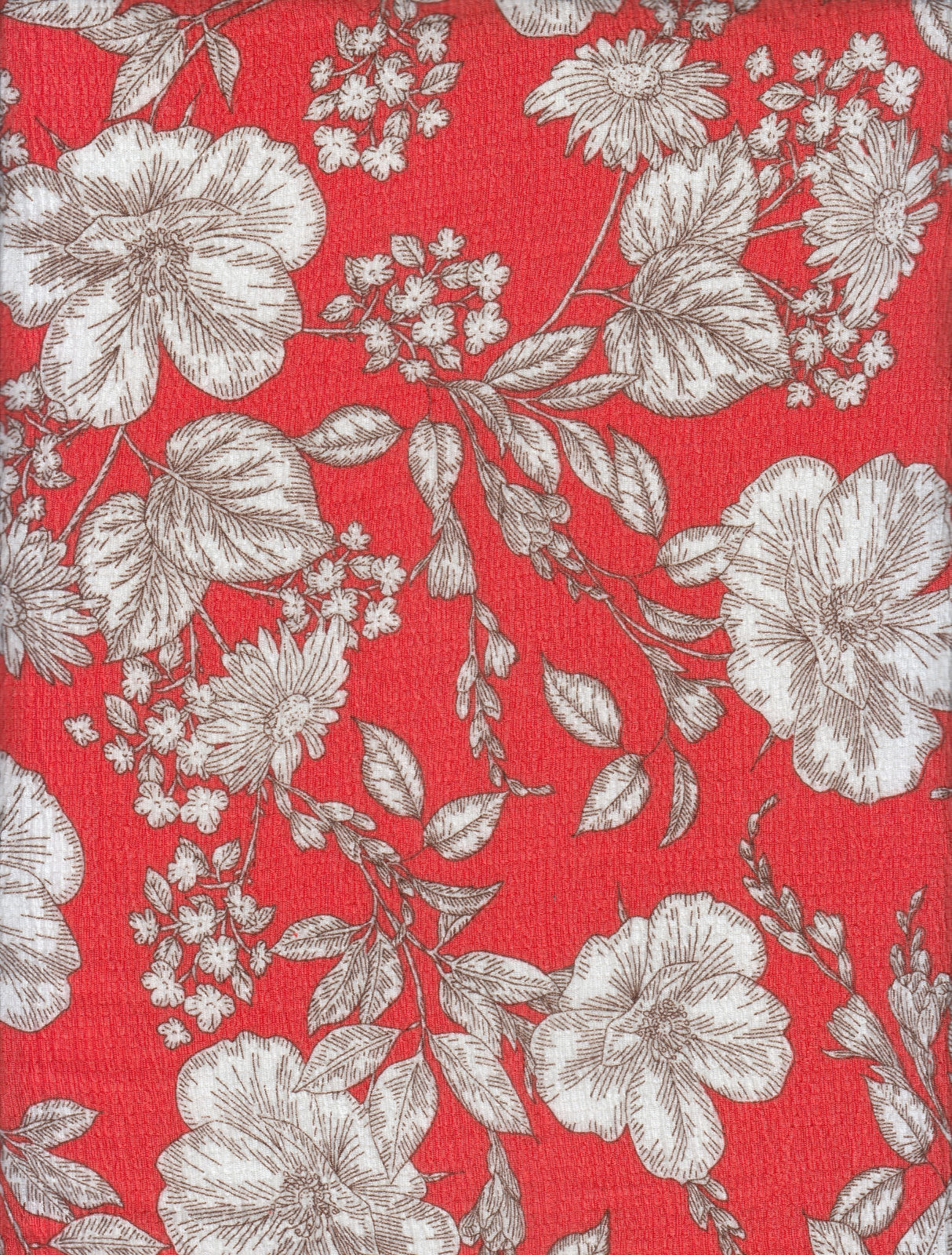 Floral Ripple Jersey Print Fabric