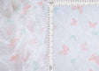 Butterfly Print Lace Fabric Ivory Peach
