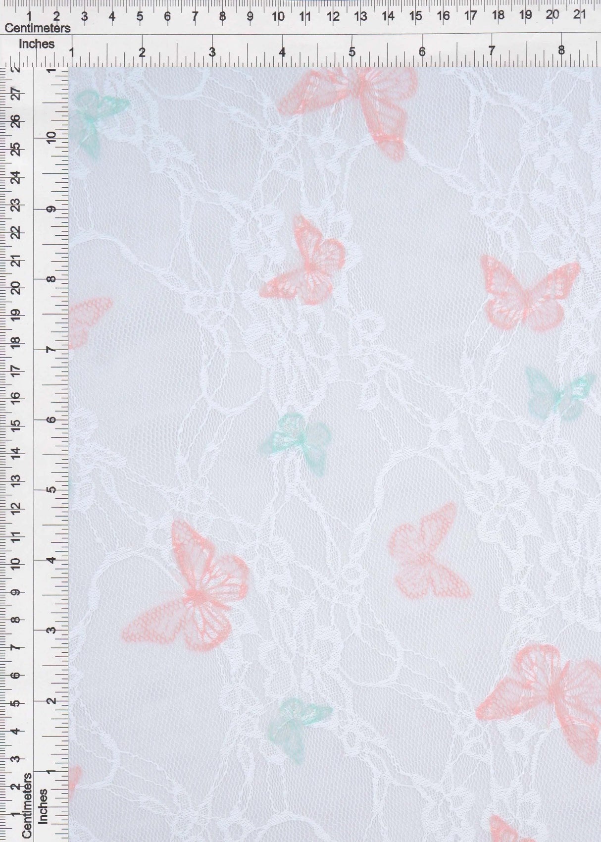 Digital Butterfly Lace Print Fabric 92 Poly 8 Span Soft Stretch Material 56/58 Inches Wide