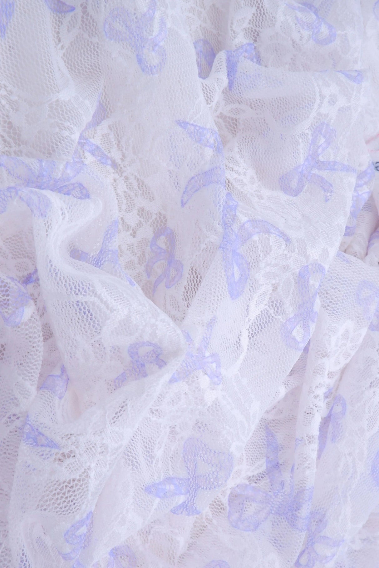 Digital Bow Lace Print Fabric 92 Polyester 8 Spandex Soft Stretch 56/58 Inches Wide