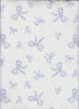 Digital Bow Lace Print Fabric 1 Yard Soft Stretch Lightweight 56/58" Wide