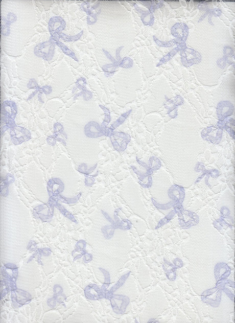 1 Yard Digital Bow Lace Print Fabric 1 Yard Soft Stretch Lightweight 56/58" Wide