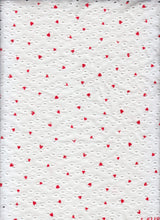 Heart Print Jacquard Eyelet Knit Fabric