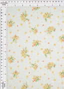 1 yarda de tela de jacquard de punto DTY color amarillo con estampado de ojales pequeños, mezcla elástica de poliéster y spandex, ancho 58/60 pulgadas