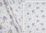 DTY Knit Jacquard Eyelet Floral Violet Fabric