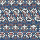 Blue/Orange/Green Printed Stretch Cotton Sateen