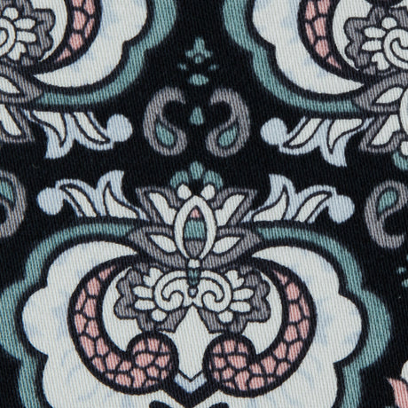 Black/Pink/Gray Printed Stretch Cotton Sateen