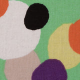 Cotton Voile - Green and Multicolor Circles