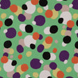 Cotton Voile - Green and Multicolor Circles