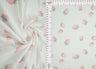 Pointelle Ribbed Knit Strawberry Print Fabric