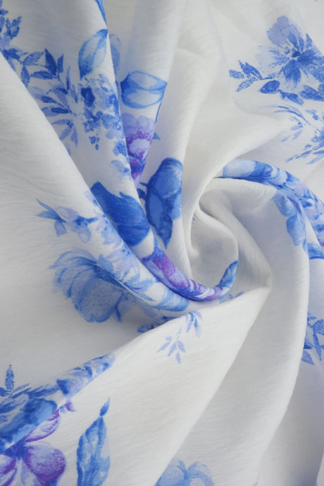 Airflow Floral Print Fabric, Lightweight Viscose Nylon Woven, 57" Wide