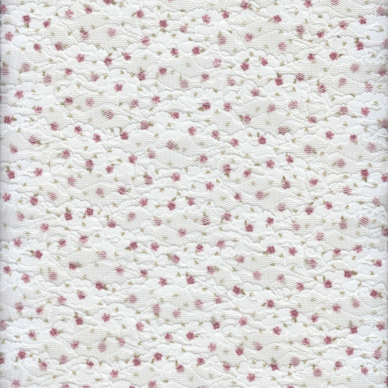 Floral Printed Lace Fabric Daisy Flower