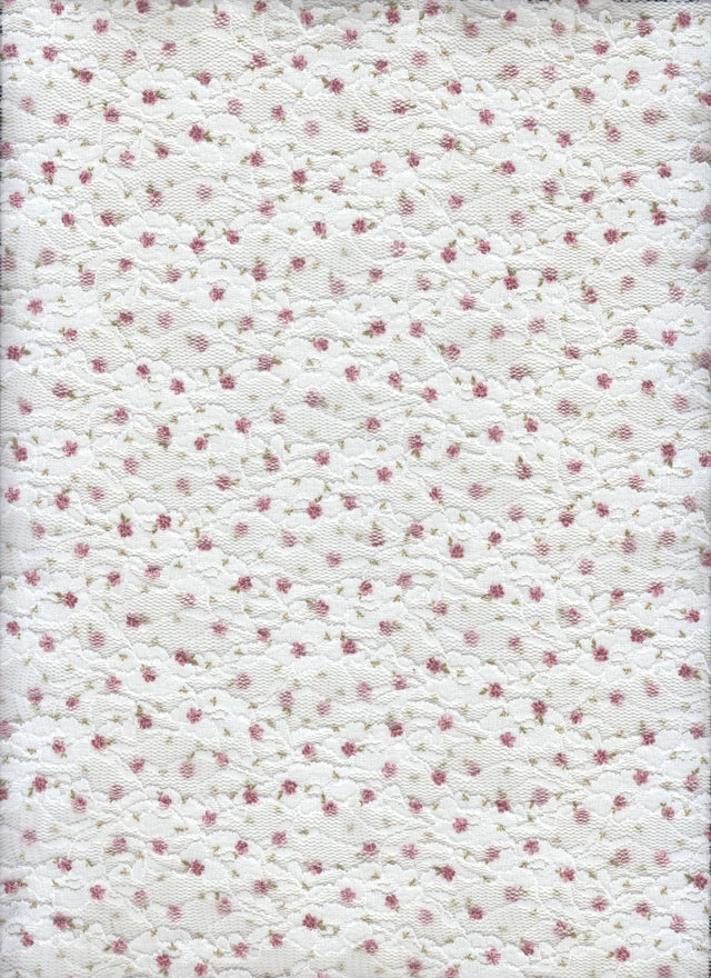 Floral Printed Lace Fabric Daisy Flower