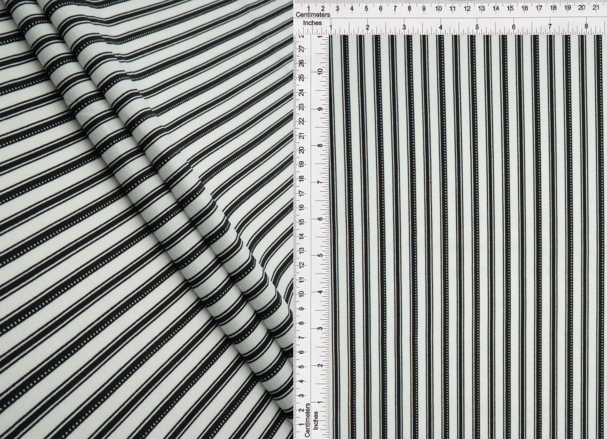 Stripe Linen Look Woven Fabric