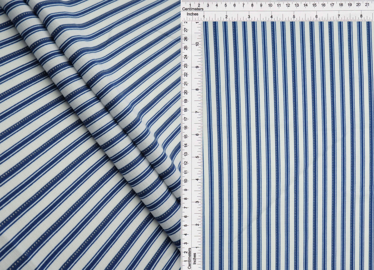 Stripe Linen Look Woven Fabric