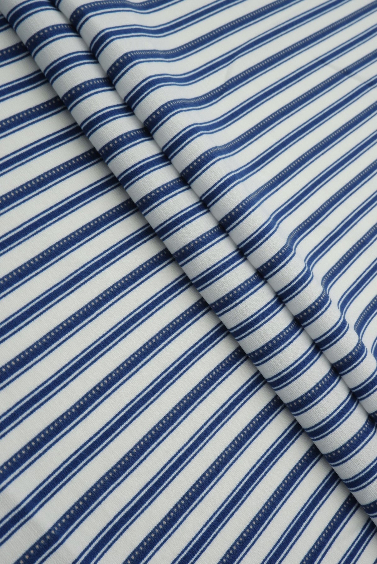 Stripe Linen Look Woven Fabric