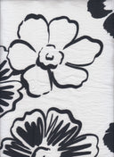 Floral Linen Look Woven Fabric