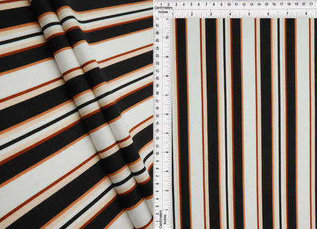 Linen Look Variegated Stripe Woven Fabric