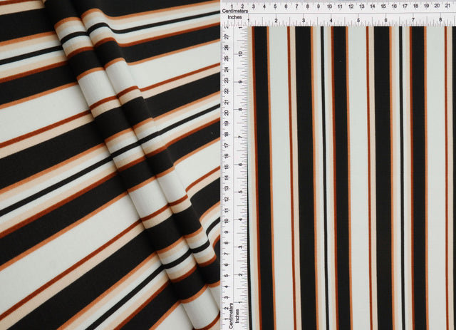 Linen Look Variegated Stripe Woven Fabric
