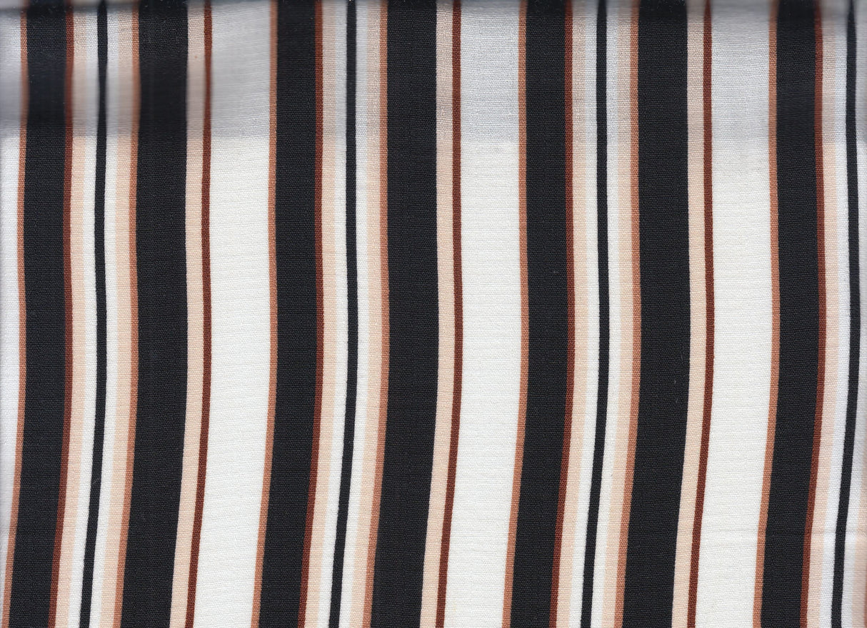 Linen Look Variegated Stripe Woven Fabric