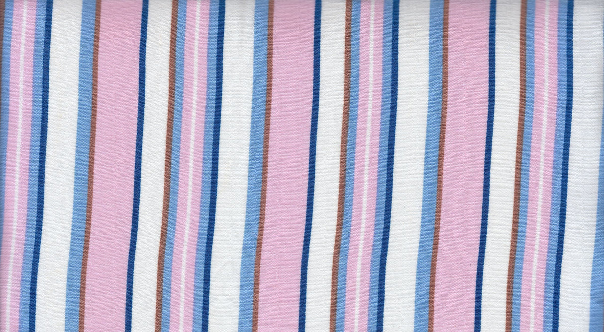 Linen Look Variegated Stripe Woven Fabric