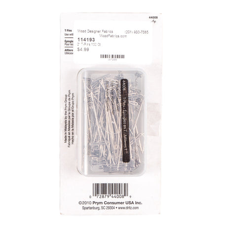 Dritz 2" Nickel-plated Steel T-Pins - 100 Ct.