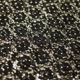 Mademoiselle Polyester Fabric - Black/Gold Golden Beads Sequins, 55" Width (1 Yard)