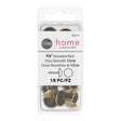 Dritz Home Decorative Nails - Antique Brass Smooth Round - 0.625", 18 ct