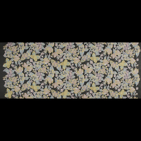 Embroidered Mesh Lace - Pastel Floral on Nude
