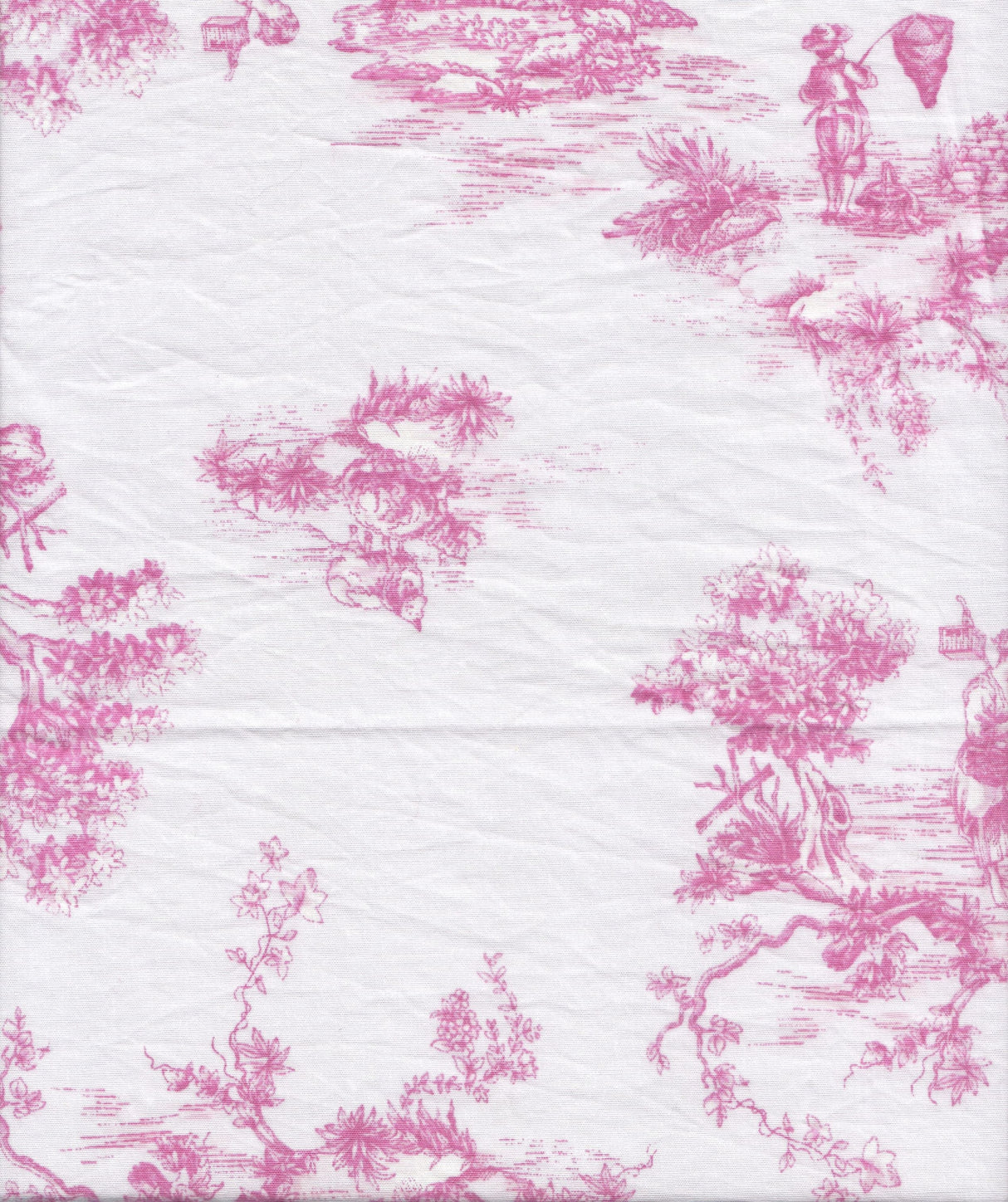 Toile Print Stretch Poplin Fabric