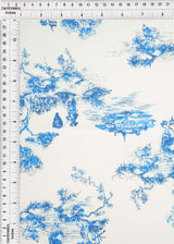 Toile Print Stretch Poplin Fabric