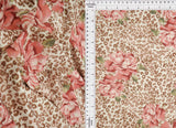 DTY Knit Animal Floral Terracotta Fabric