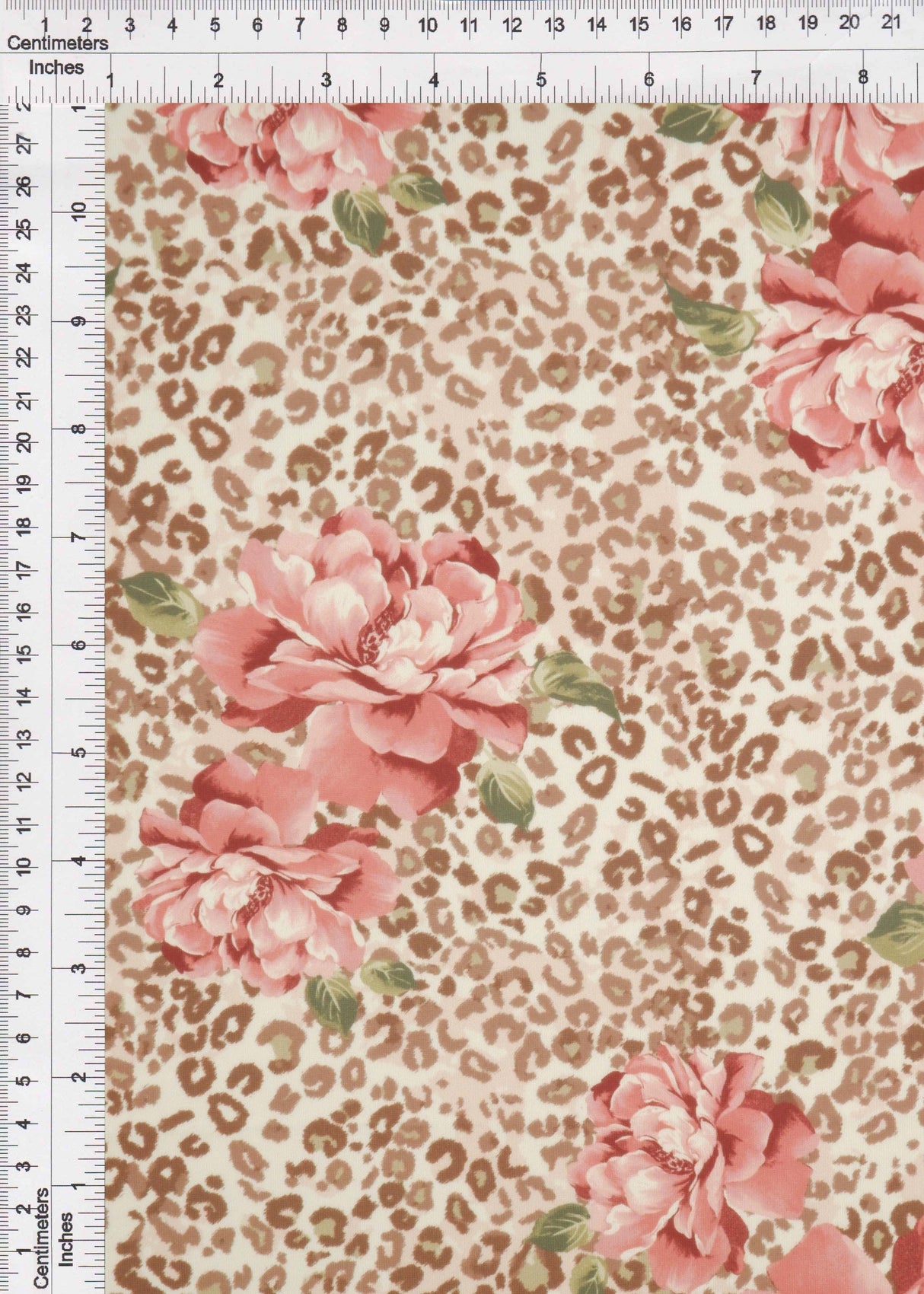 DTY Knit Animal Floral Terracotta Fabric