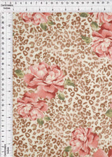 DTY Knit Animal Floral Terracotta Fabric