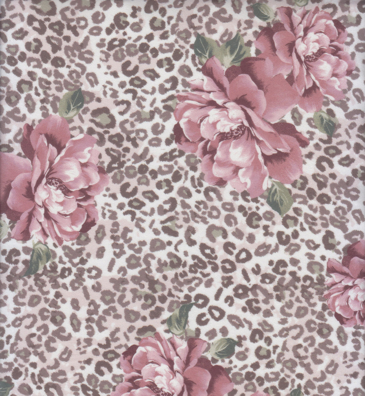 DTY Knit Animal Floral Terracotta Fabric