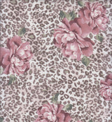 DTY Knit Animal Floral Terracotta Fabric