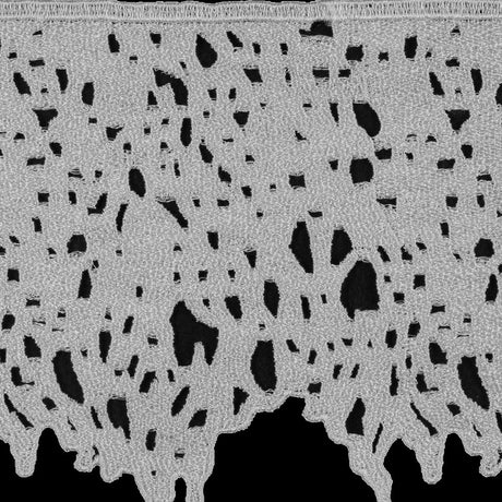 Metallic White Lace Trim - 5"
