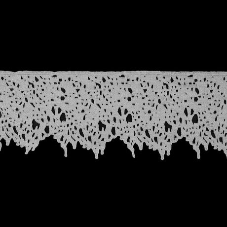 Metallic White Lace Trim - 5"