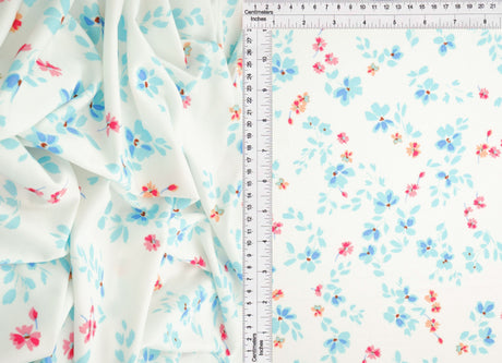 Floral Print Stretch DTY Knit Fabric
