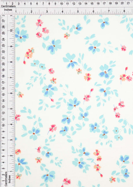 Floral Print Stretch DTY Knit Fabric