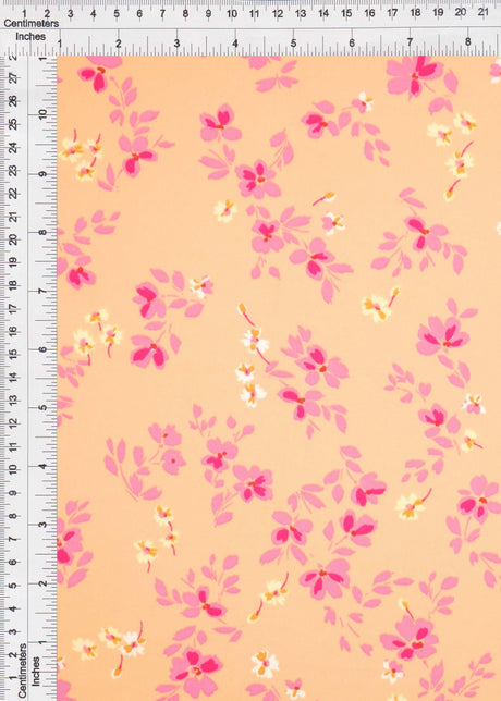 Floral Print Stretch DTY Knit Fabric
