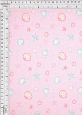 1 Yard Cotton Feel 2x2 Rib Knit Fabric Under the Sea Print, 230 GSM, 58/59? Wide Polyester Spandex Blend